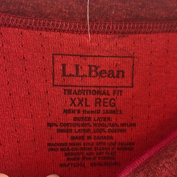 LL Bean Shirt Men's XXL Two-Layer River Driver Traditional Fit Henley NEW - Picture 4 of 7